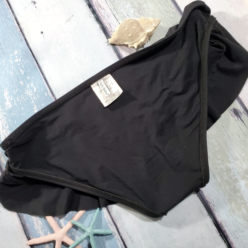 SOLD ECO SWIM Swimsuit Bikini Bottom Sz 12 black - Picture 6 of 8